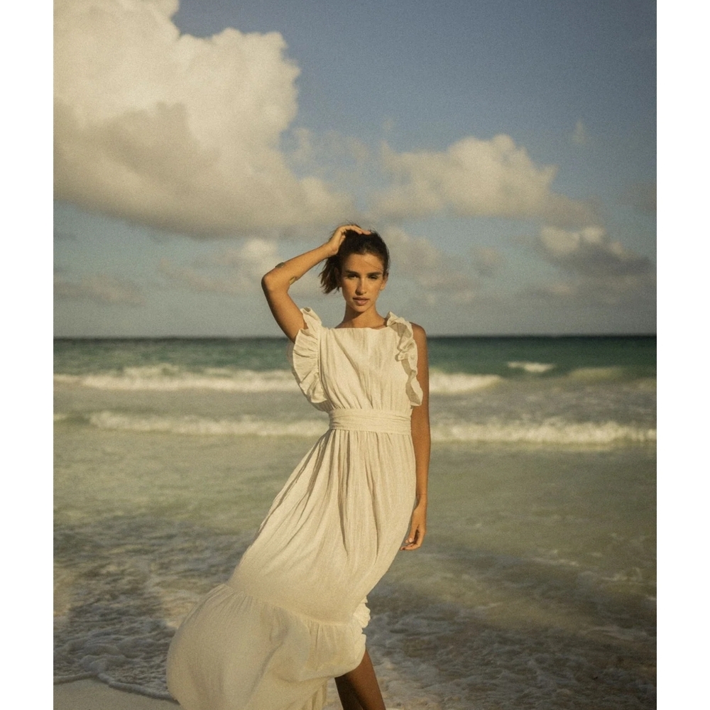 Wanderlust Black Ruffle Maxi Dress - Picture 8 of 12